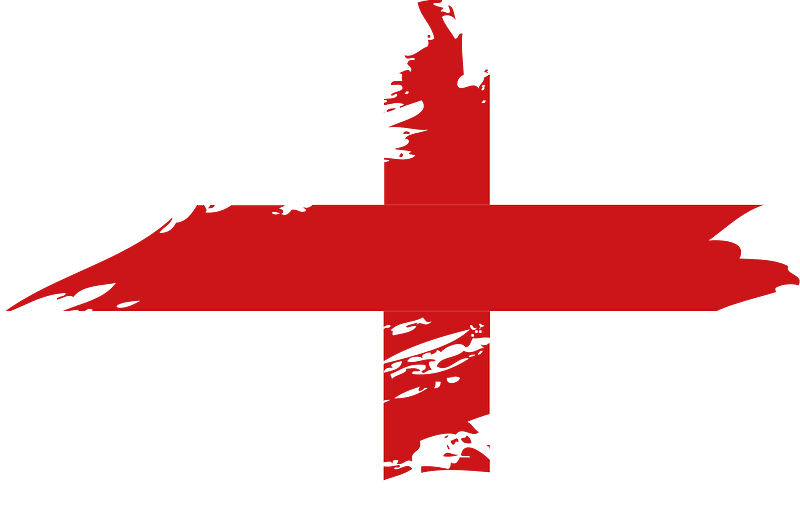 English flag paint stroke