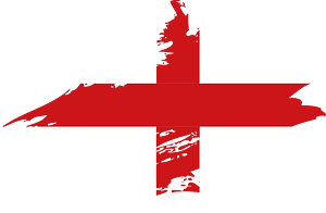 English flag paint stroke