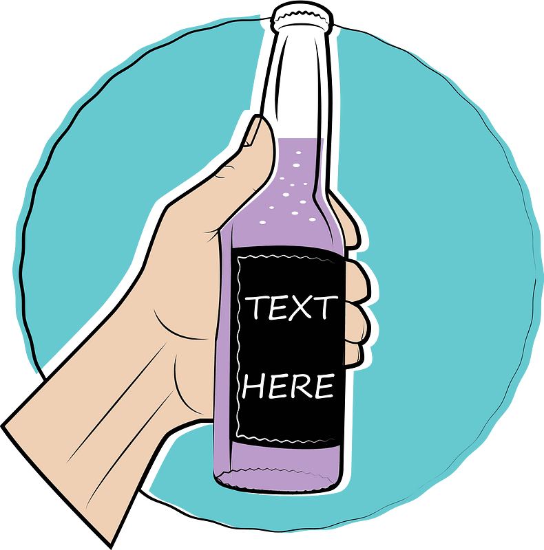 Hand with bottle