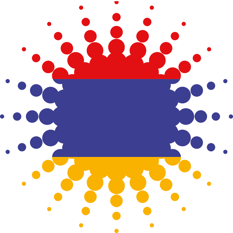 Armenian flag halftone design element