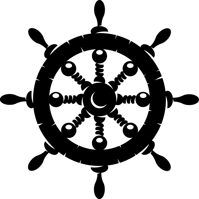 Ship rudder silhouette