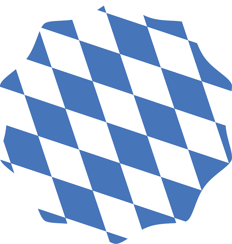 Sticker with Bavarian flag