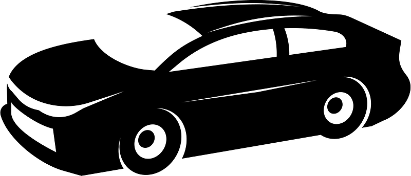 Sports car silhouette