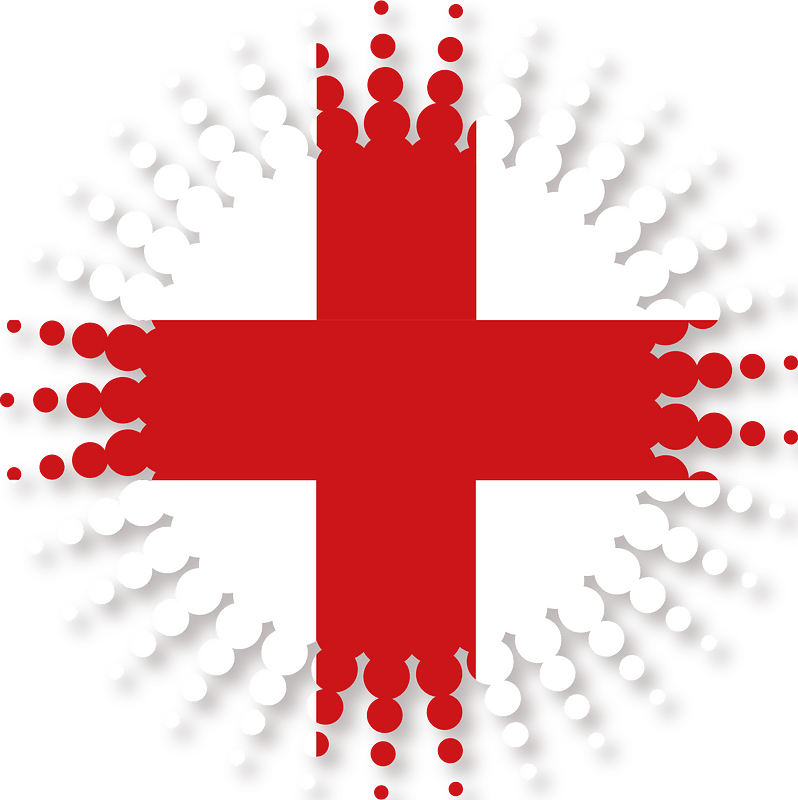 English flag halftone design