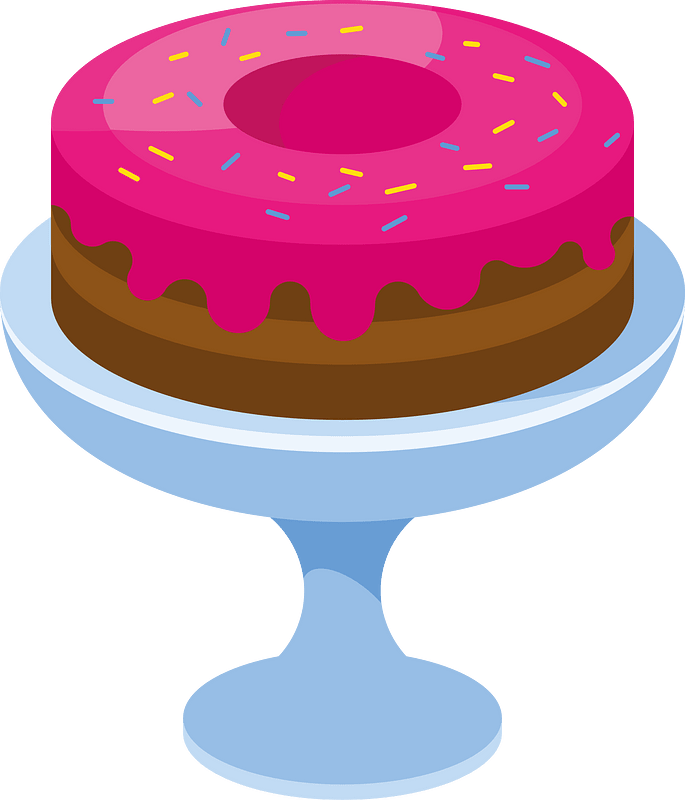Chocolate cake with pink glaze