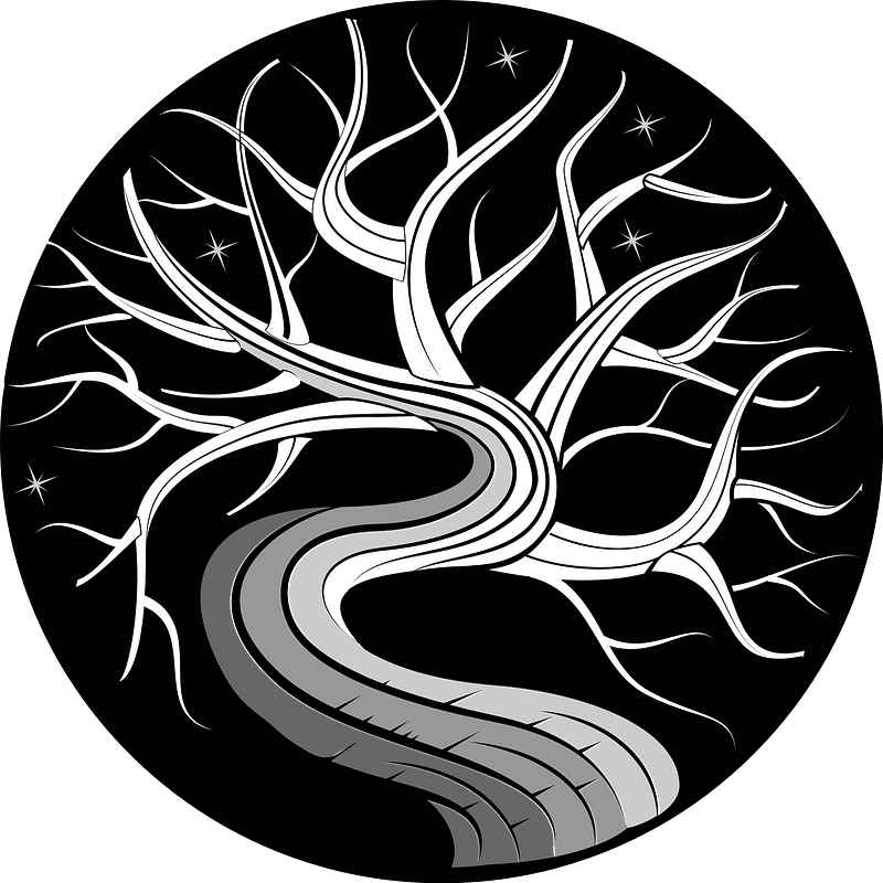 Tree branches silhouette