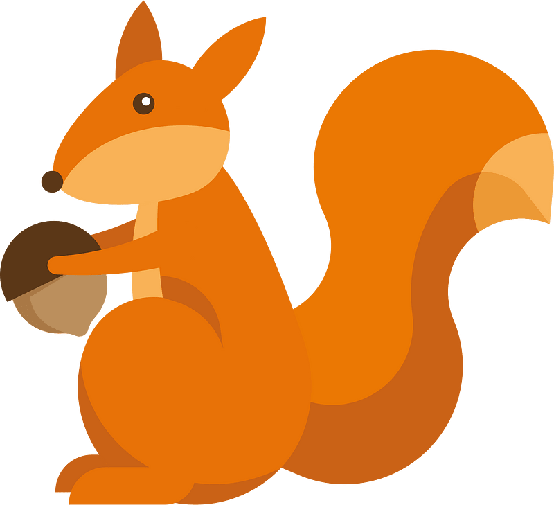 Squirrel with an acorn