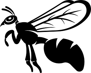 Wasp stencil clip art