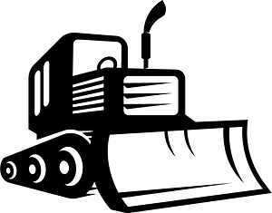Bulldozer silhouette