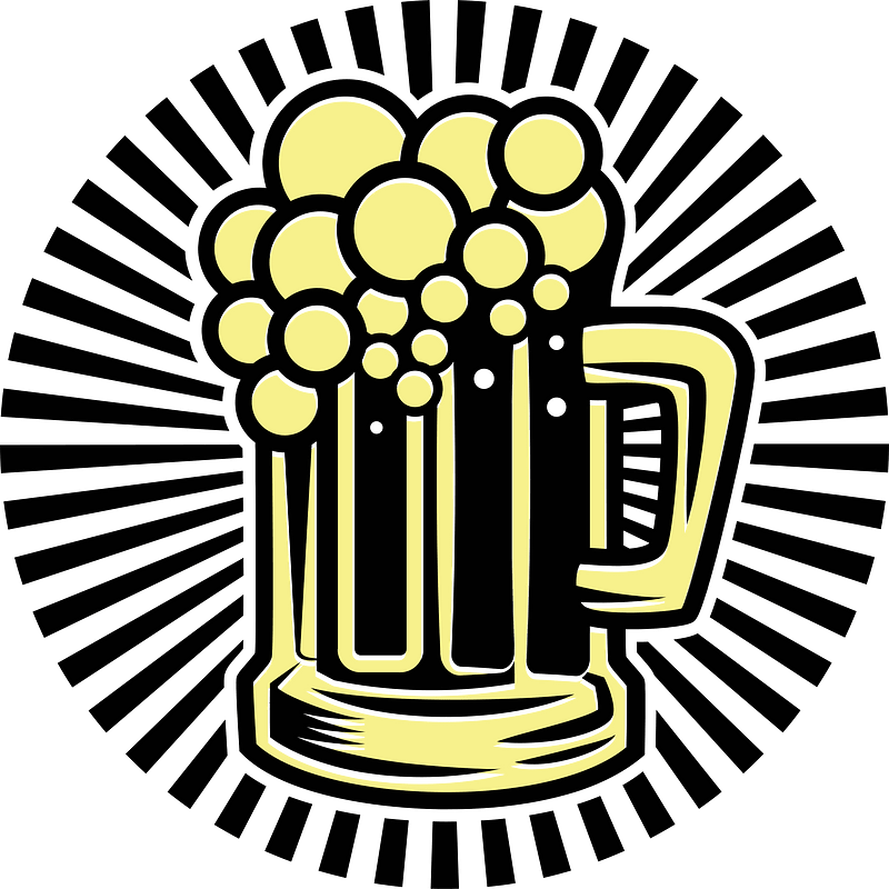 Beer pint glass