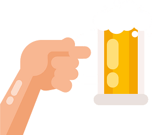 Beer in pint glass