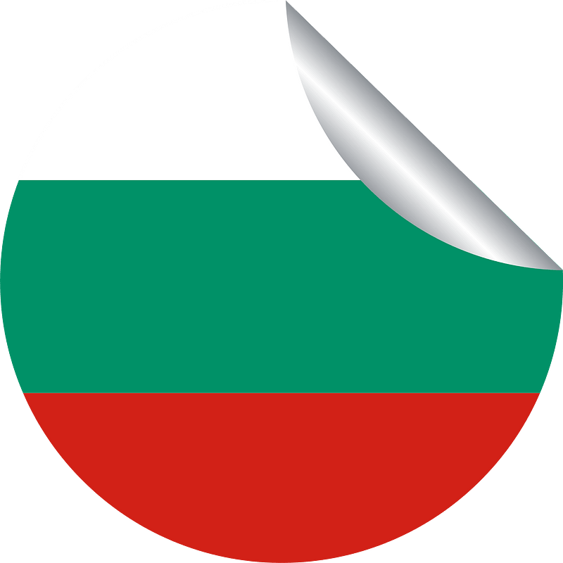 Peeling sticker Bulgarian flag
