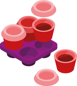 Plastic coffee cups