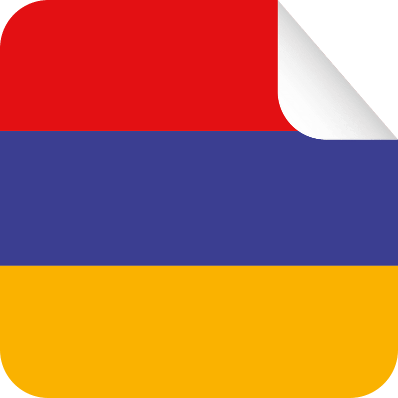 Peeling sticker Armenia flag