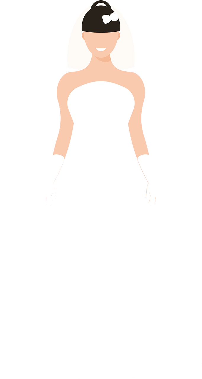 Bride in white dress