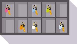 Locker with keys