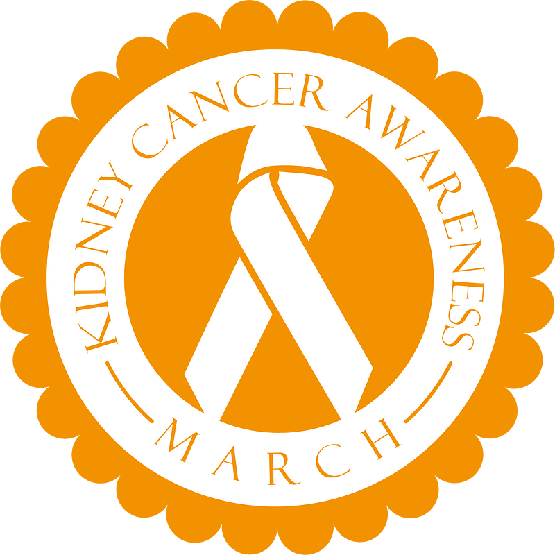 Kidney cancer awareness sticker
