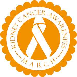Kidney cancer awareness sticker