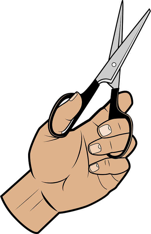 Scissors barbershop logo concept