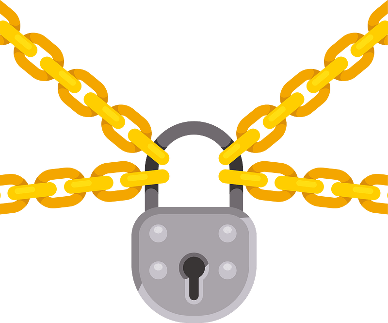 Padlock with chain