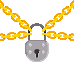 Padlock with chain