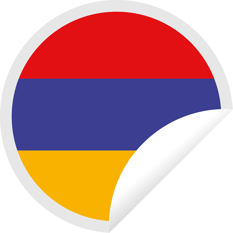 Armenian flag peeling sticker