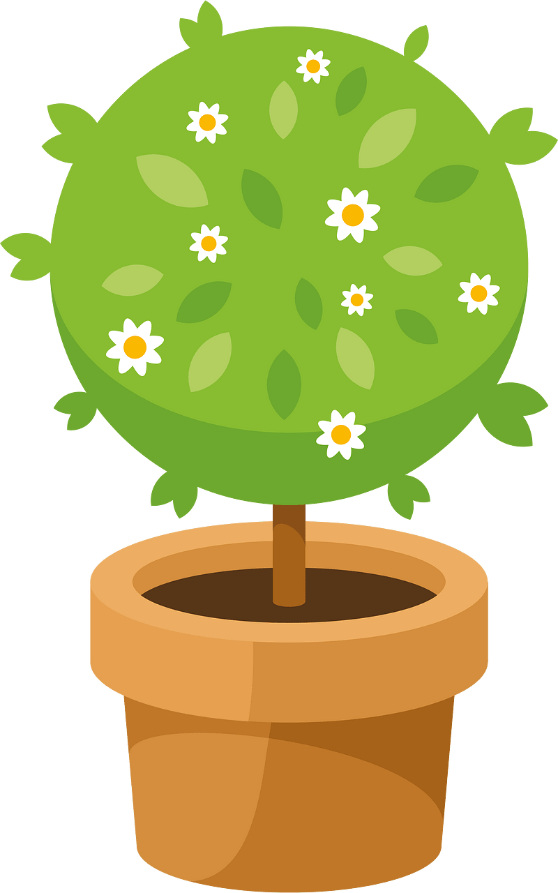 Decorative tree in a pot