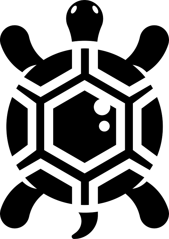 Cute turtle silhouette