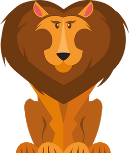 Male lion cartoon clip art