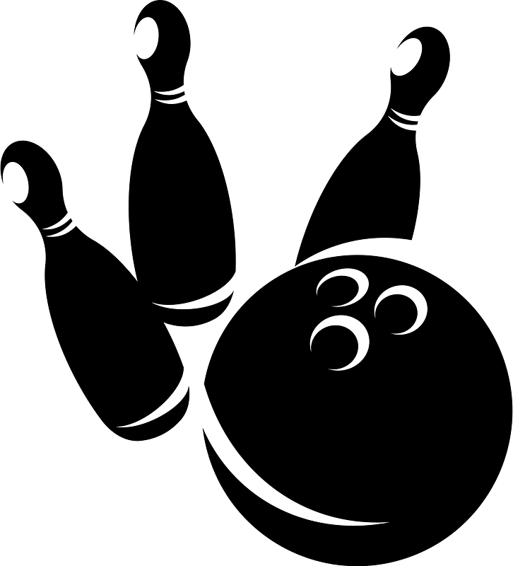 Silhouette of bowling gear