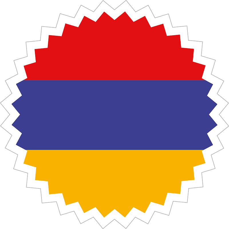 Armenian flag sticker