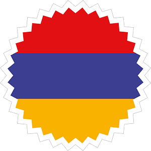 Armenian flag sticker