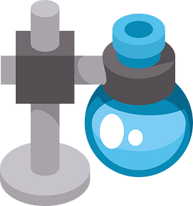 Lab flask with liquid
