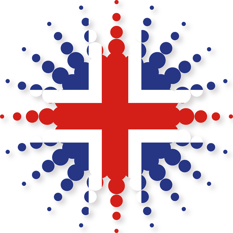 Iceland flag halftone shape