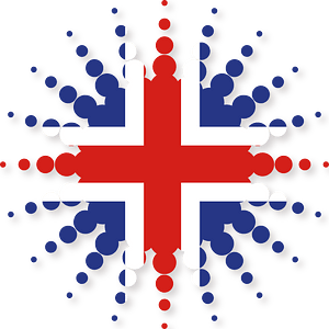 Iceland flag halftone shape