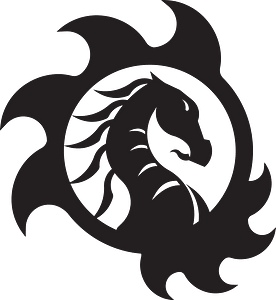 Dragon logotype silhouette