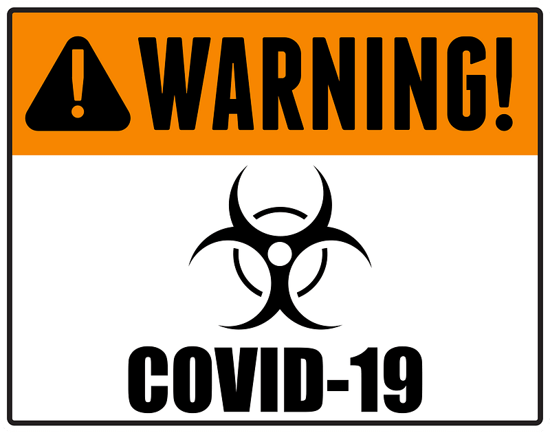 Warning sign Covid-19