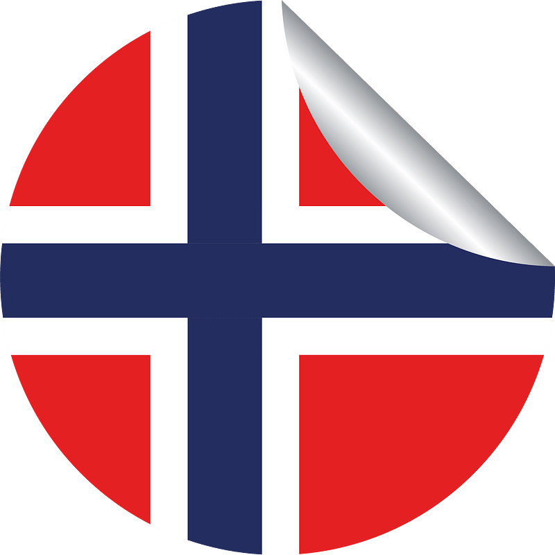 Peeling sticker Norwegian flag