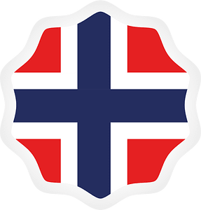 Norwegian flag sticker clip art