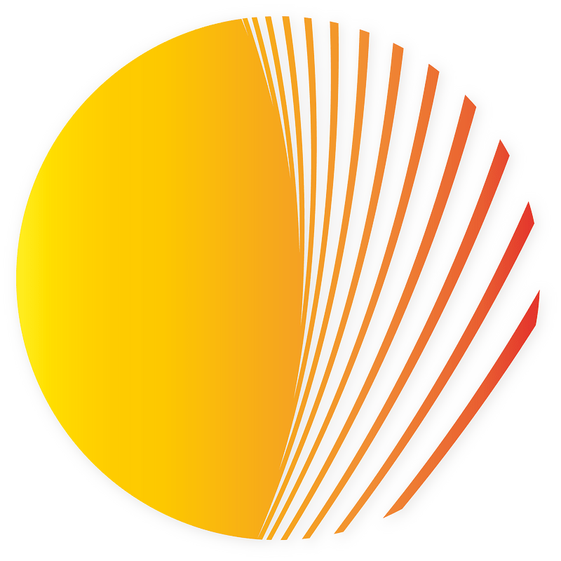 Sun logotype art concept