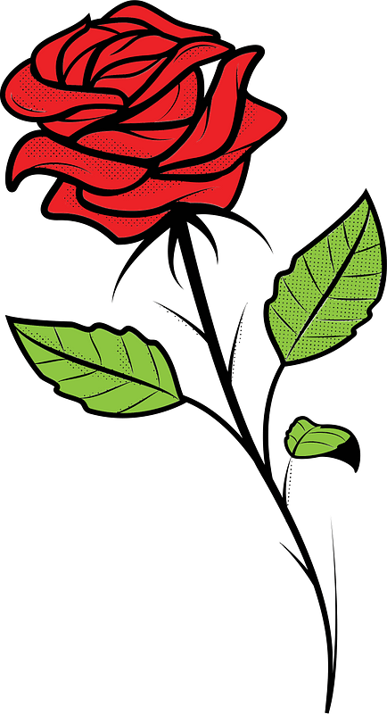 Rose flower color clip art