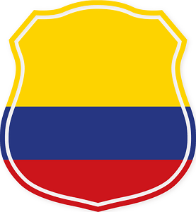 Colombian flag shield crest