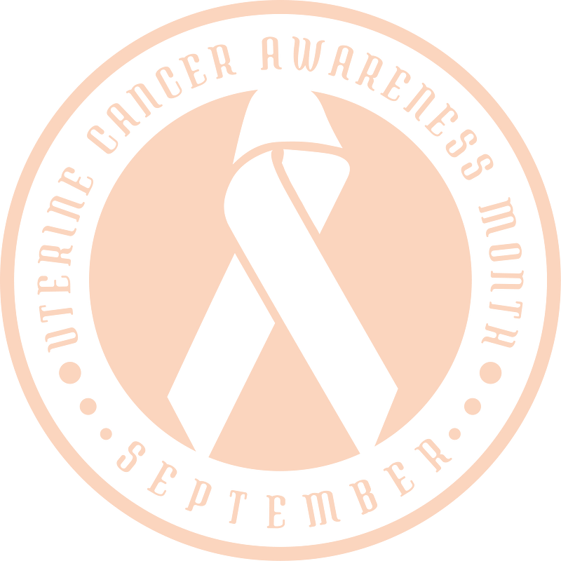 Uterine cancer ribbon sticker
