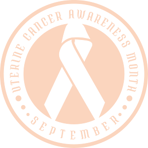 Uterine cancer ribbon sticker