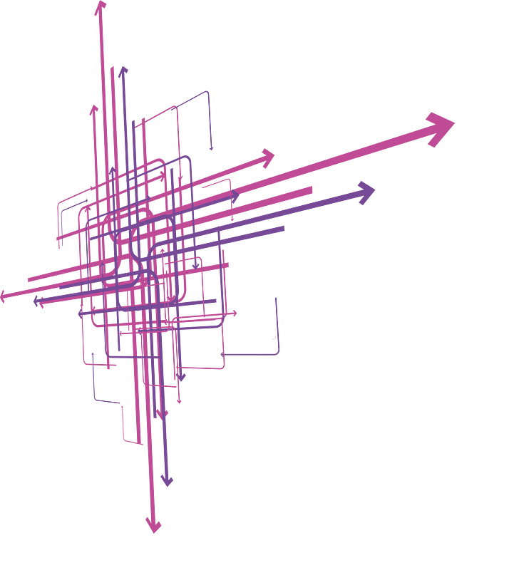 Abstract lines with arrowheads