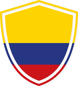 Colombian flag shield