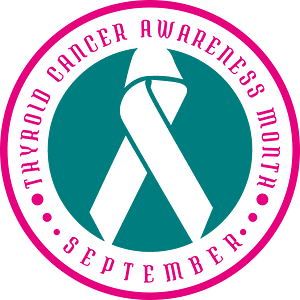 Thyroid cancer ribbon sticker