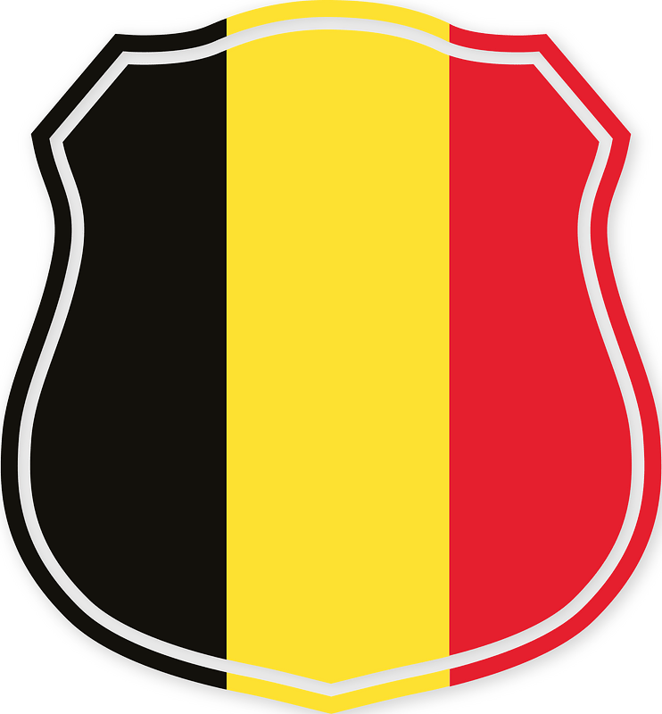 Belgian flag shield silhouette