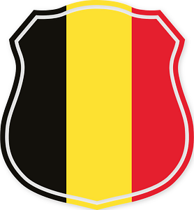 Belgian flag shield silhouette