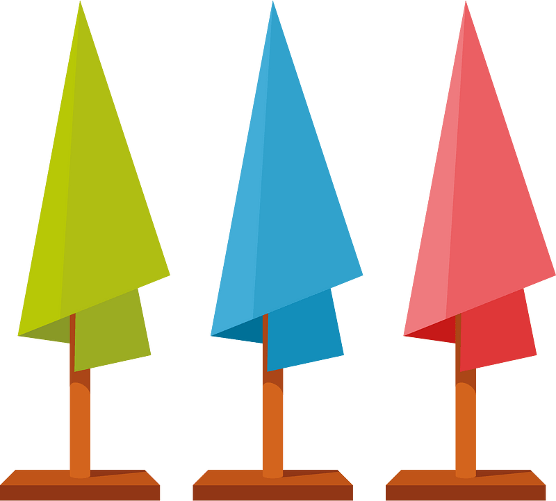 Flags on wood sticks